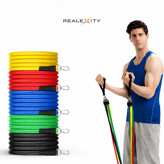 Realexity FlexBand Pro Set resistance band training kit for full body workouts